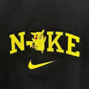Nike Pokemon Pikachu HOODIE Embroidered Adult Unisex Hooded Sweatshirt